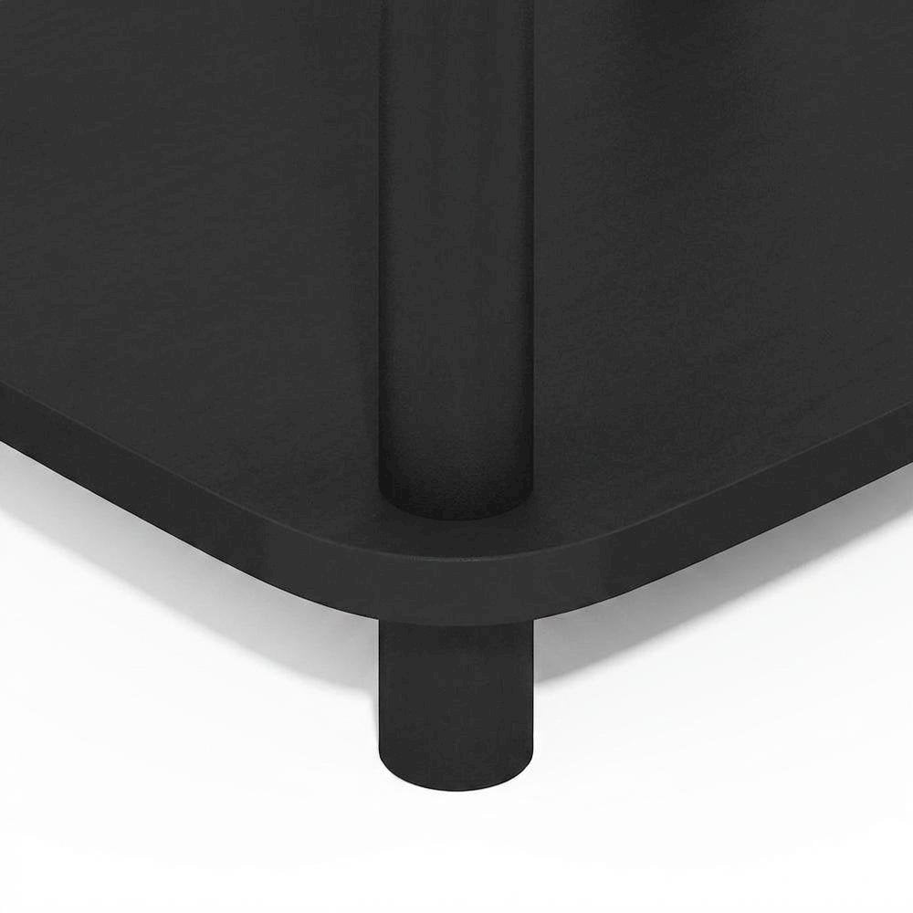 Curve End Table with Black Finish, Modern Design, Easy Assembly