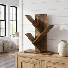 Wood Bookcase in Warm Brown Finish with Ample Storage and Easy Assembly