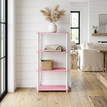 Wooden Bookcase with Open Shelving for Living Room Storage