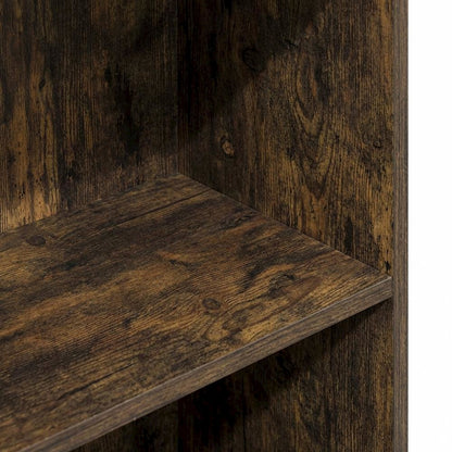 Wooden bookcase with open shelving for home or office use