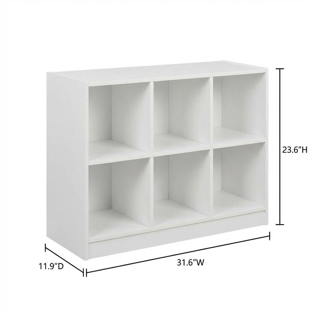 Wooden bookcase with open shelving for living room or office space