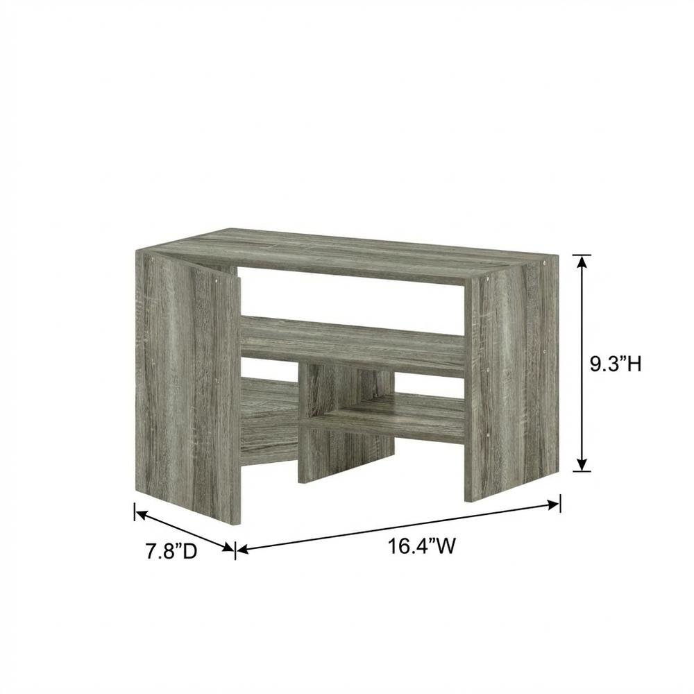 French Oak Desk Top Organizing Shelf Bookcase for Home Storage