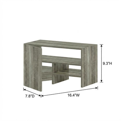 French Oak Desk Top Organizing Shelf Bookcase for Home Storage