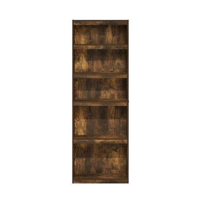 Contemporary Wooden Bookcase with Engineered Wood Finish for Living Room Display
