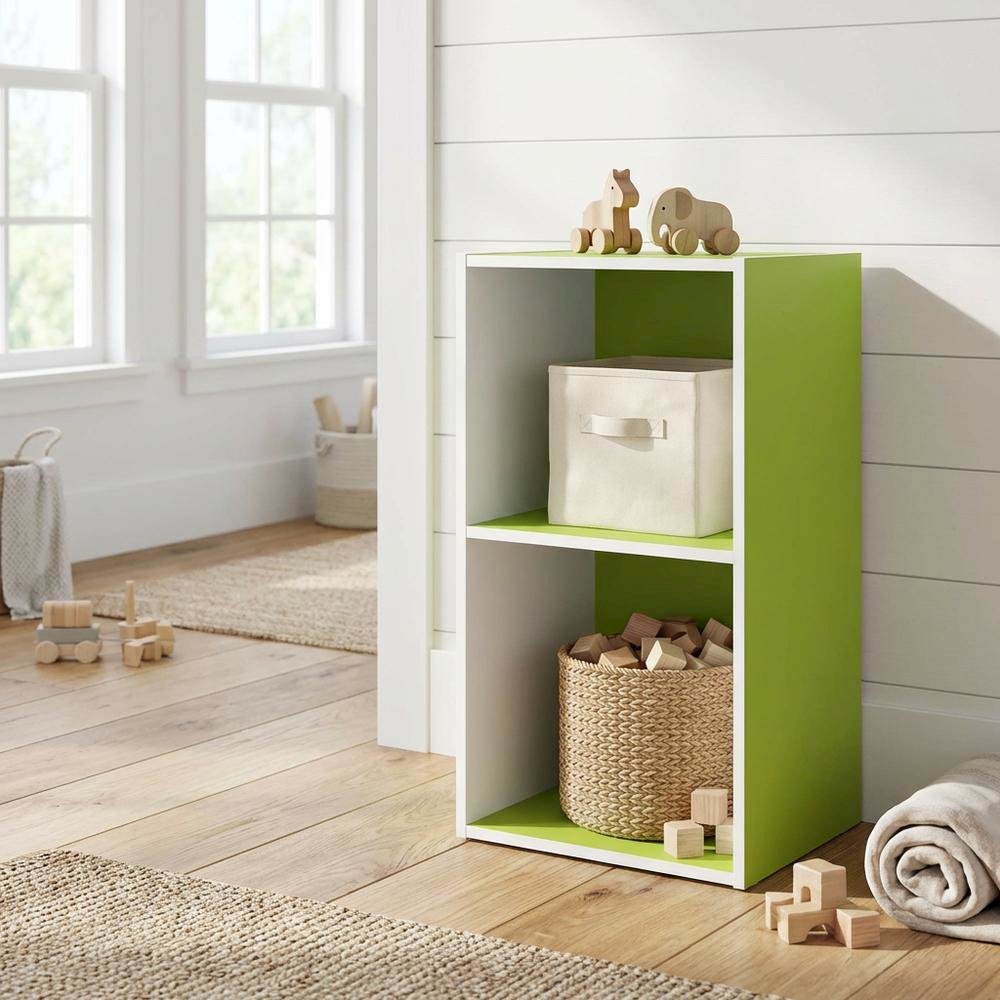 Storage solution with 2 open tiers, suitable for living room or office