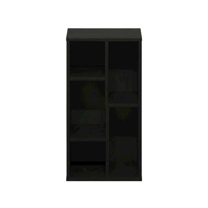 Irregular 3-Cube Bookcase with Espresso Finish, Storage Organizer, Modern Design