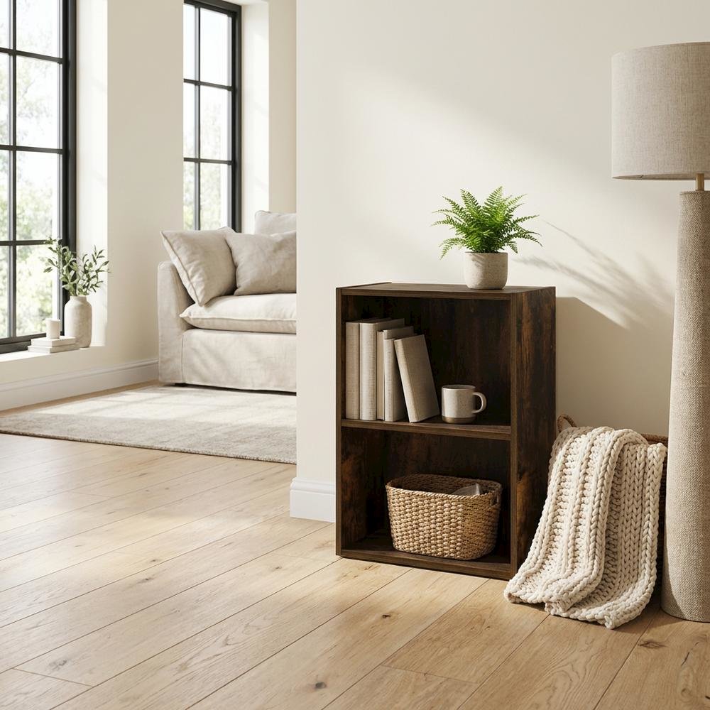 Wooden bookcase with sleek design for home or office storage