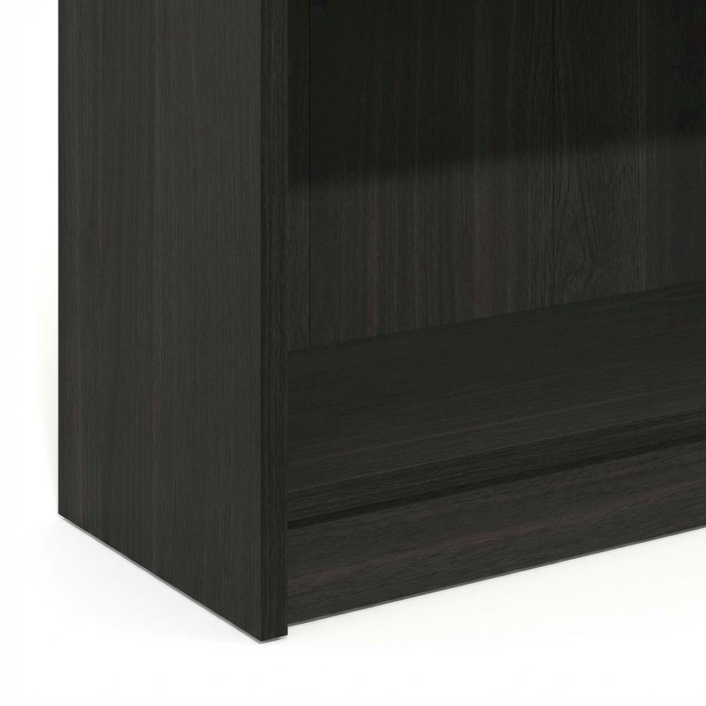 Wooden bookcase with open-back design for living room storage