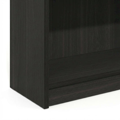 Wooden bookcase with open-back design for living room storage