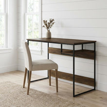 Wooden Study Desk, Columbia Walnut Finish, Spacious Work Surface, Sturdy Build