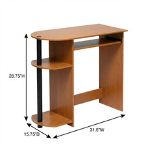 Light Cherry Computer Desk with Easy Assembly and Compact Design