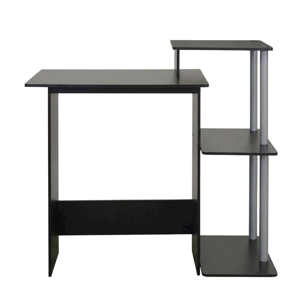 Black and Grey Computer Desk with Spacious Surface and Sturdy Frame