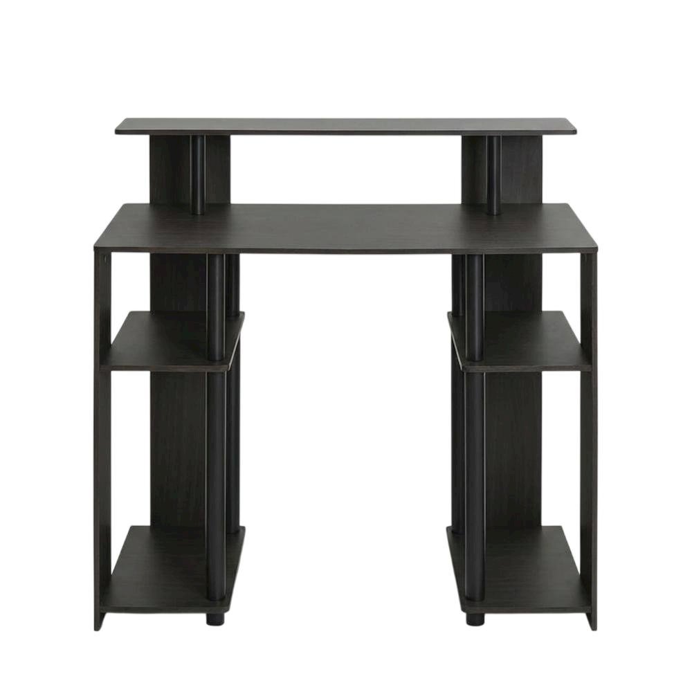 Walnut Finish Computer Writing Desk with Modern Design and Sturdy Build