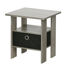 Wooden End Table Night Stand, Set of Two with Modern Design