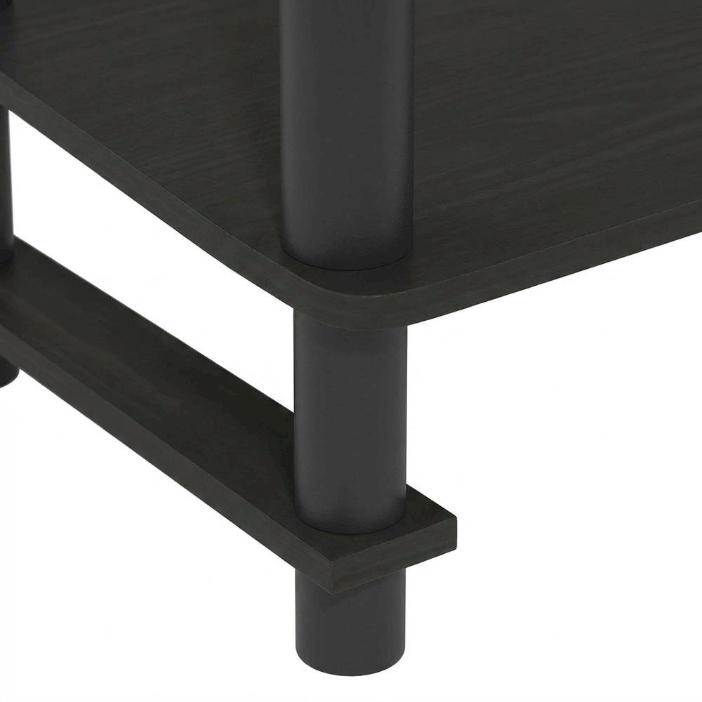 Espresso Hallway Console Table with Storage Bin and Modern Finish