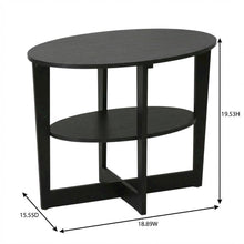 Walnut Round End Table with Sleek Modern Design for Living Room