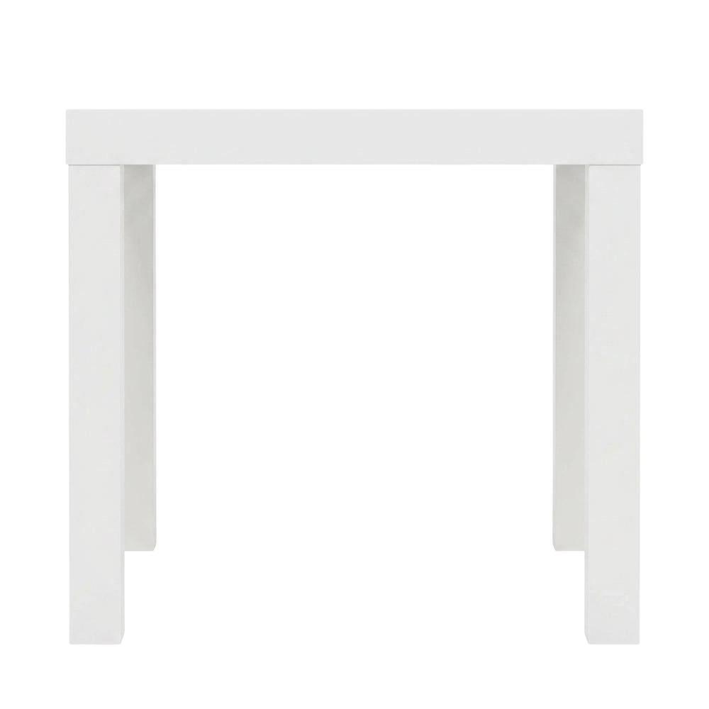 White, Side Table, Quality Build, Durable Wood Frame