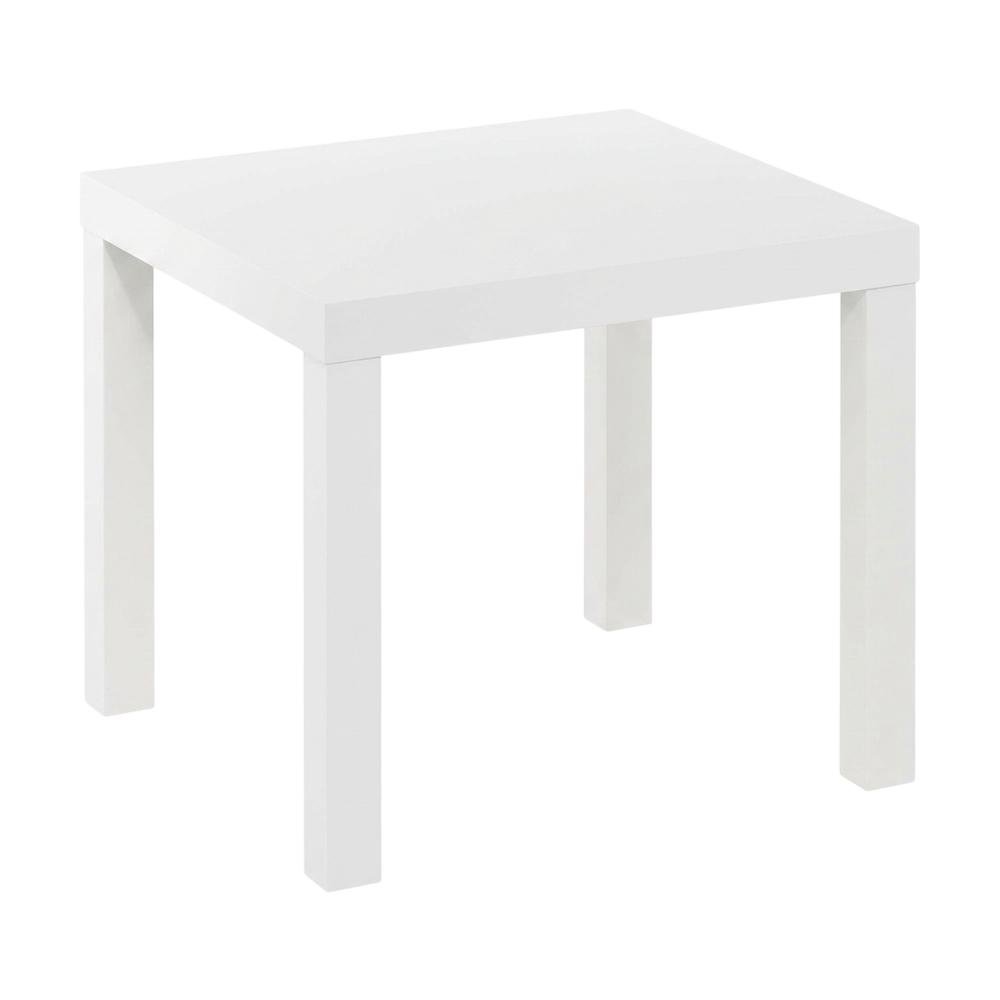 White, Side Table, Quality Build, Durable Wood Frame
