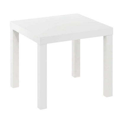 White, Side Table, Quality Build, Durable Wood Frame