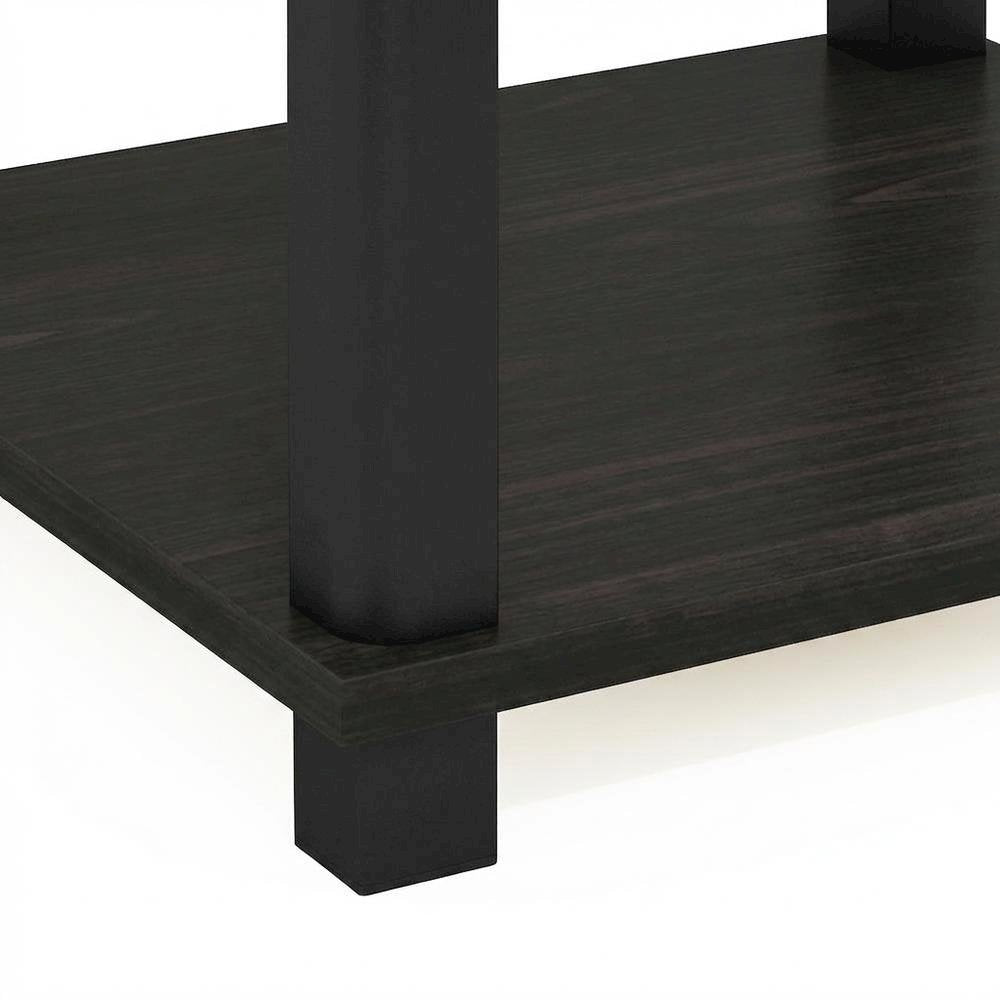 Espresso, End Side Table, Open Shelf, Quality Build