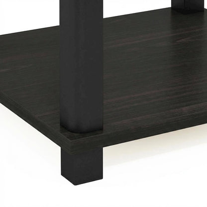 Espresso, End Side Table, Open Shelf, Quality Build