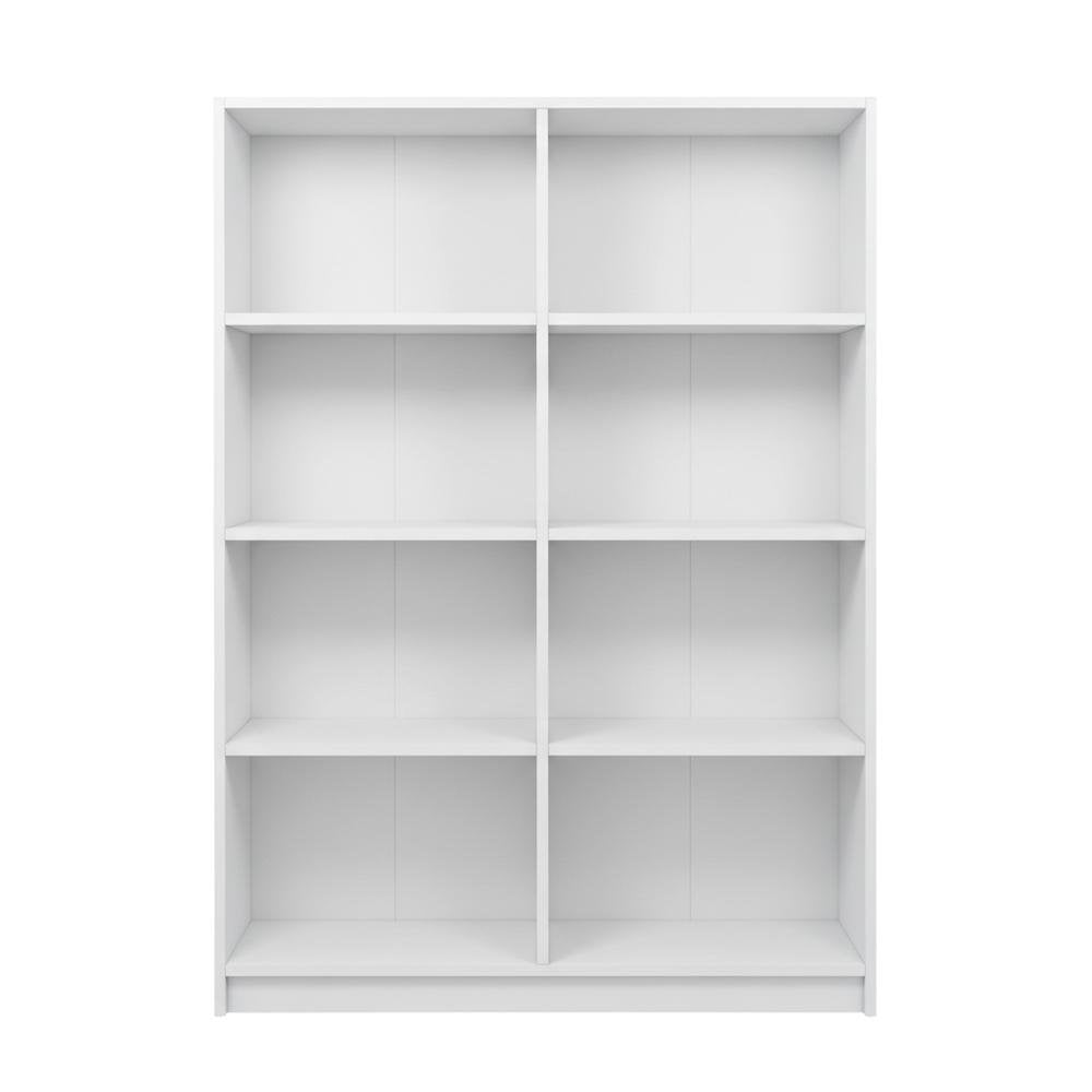 Wooden bookcase in finish with spacious shelves for storage