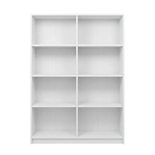 Wooden bookcase in finish with spacious shelves for storage