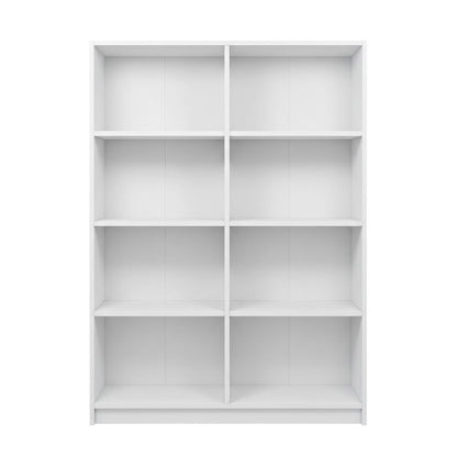 Wooden bookcase in finish with spacious shelves for storage