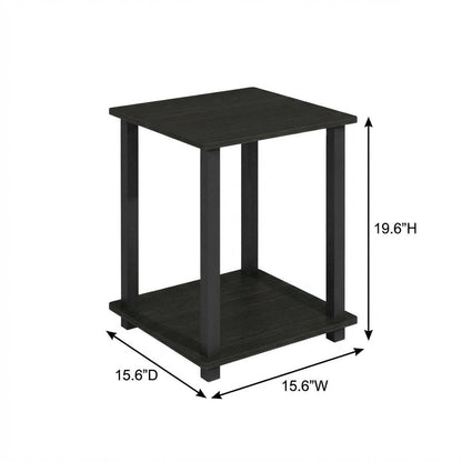 Wood bookcase with sleek design, sturdy construction, perfect for living room, 2-pc