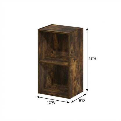 Wood Bookcase with Open Shelving for Home or Office Storage