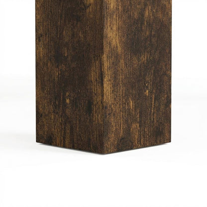 Square Side Table Set with Amber Pine Finish for Living Rooms