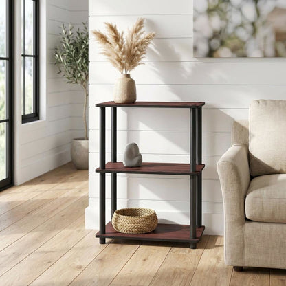 Wooden Bookcase with Open Shelving for Home Office or Living Room