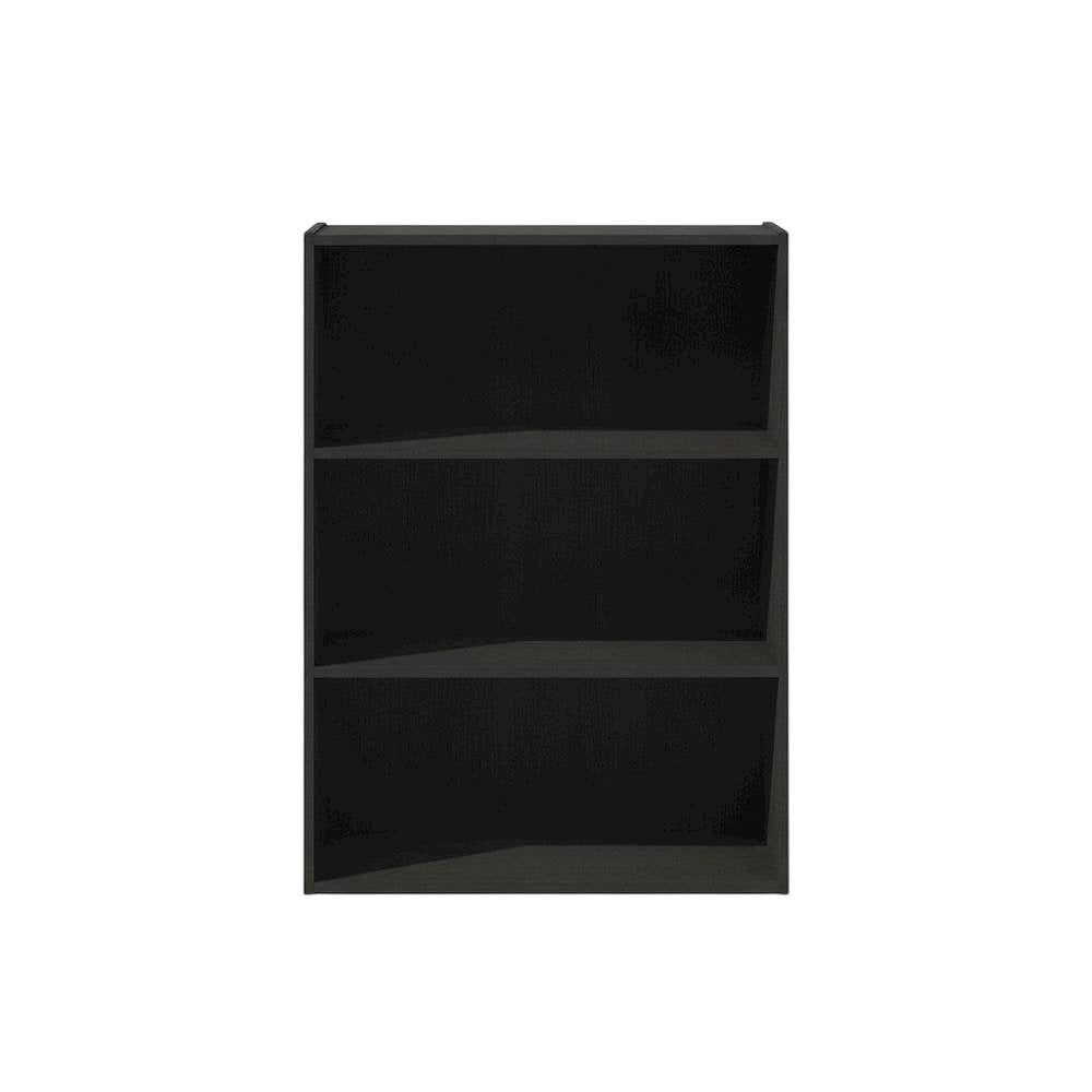Wood bookcase with sleek design for versatile storage