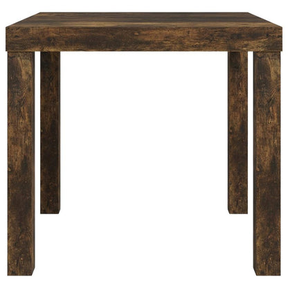Square Side Table Set with Amber Pine Finish for Living Rooms