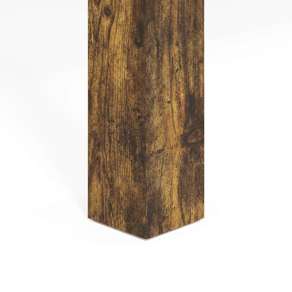 Amber Pine Finish Square End Table with Modern Minimalist Design