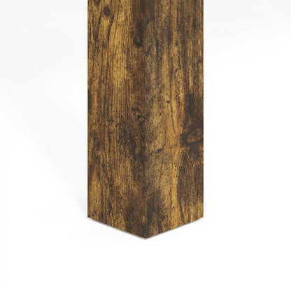 Amber Pine Finish Square End Table with Modern Minimalist Design