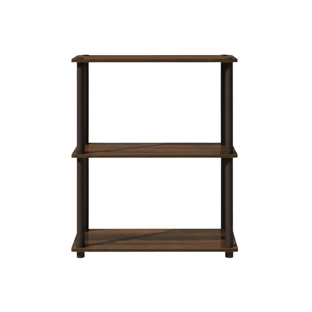 Wooden bookcase with sleek design for home storage