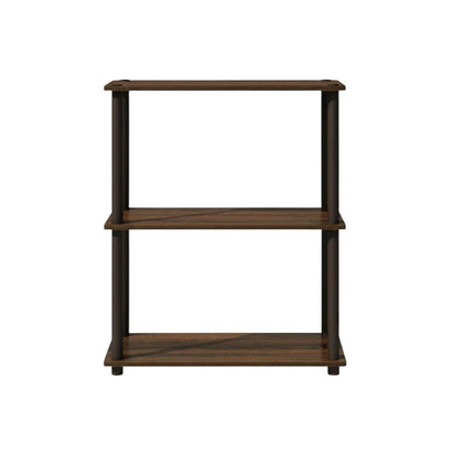 Wooden bookcase with sleek design for home storage