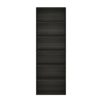Espresso 6-Tier Open Bookcase with Wood Finish for Organizing and Display