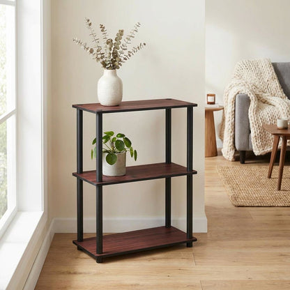 Wooden Bookcase with Open Shelving for Home Office or Living Room