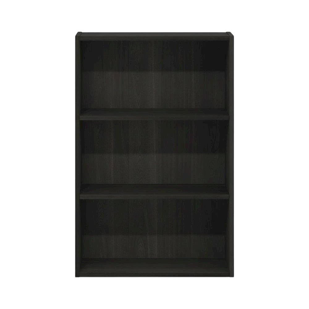 Wood bookcase with ample storage and modern design, ideal for home or office use