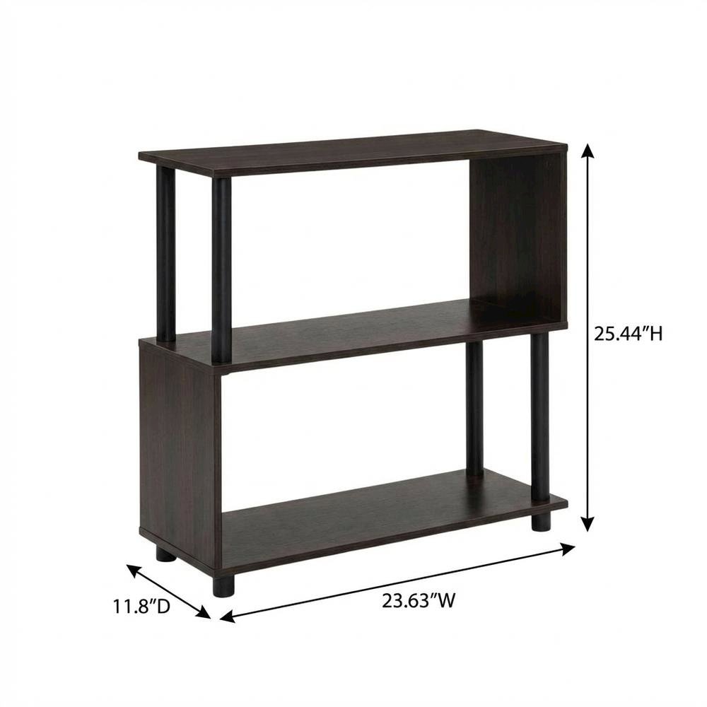 Wooden Bookcase with Shelving for Home Office and Living Room Storage