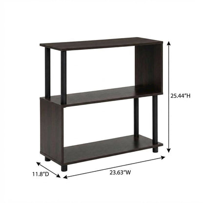 Wooden Bookcase with Shelving for Home Office and Living Room Storage