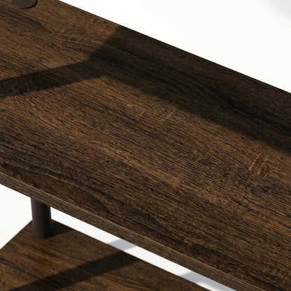 Wooden bookcase with sleek design for home storage