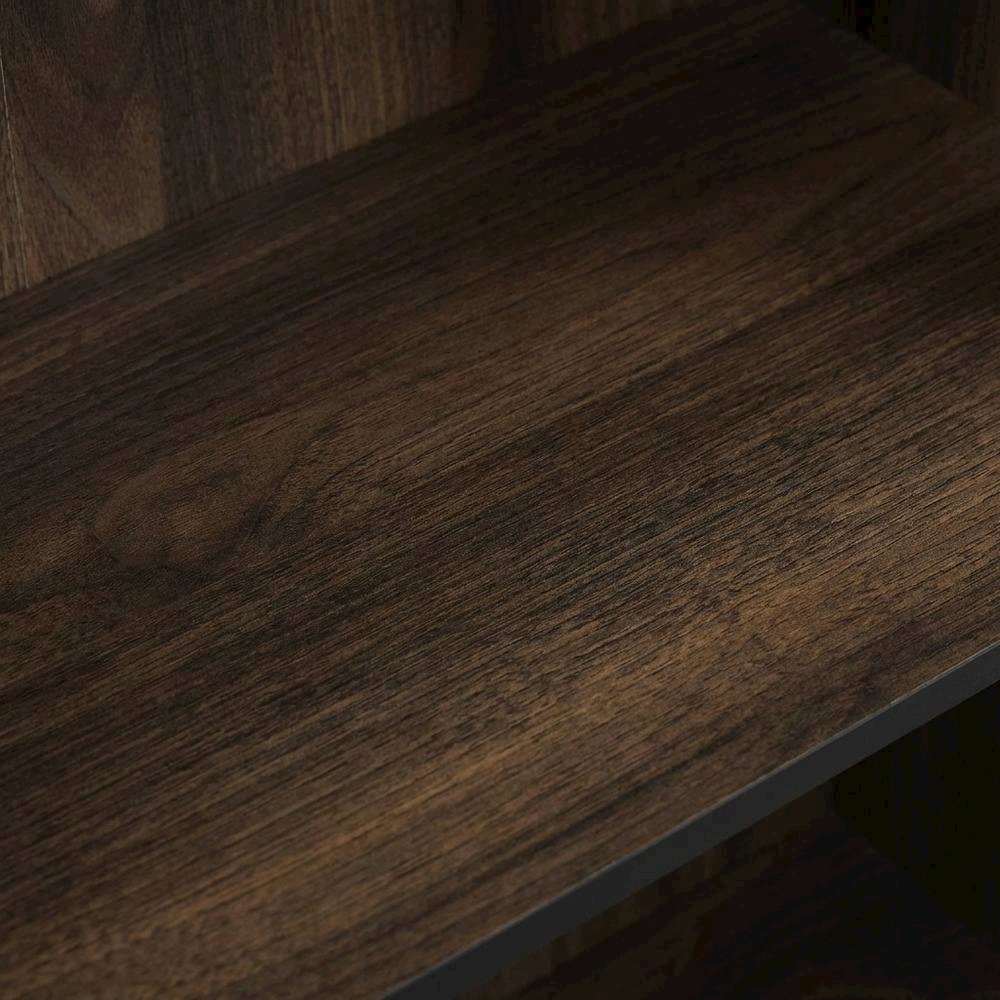 Wooden 3 Tier Open Shelf Bookcase in Columbia Walnut with Ample Storage
