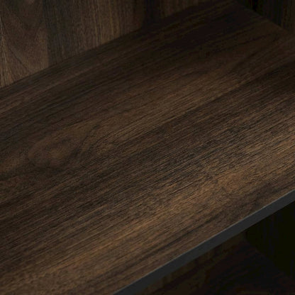 Wooden 3 Tier Open Shelf Bookcase in Columbia Walnut with Ample Storage