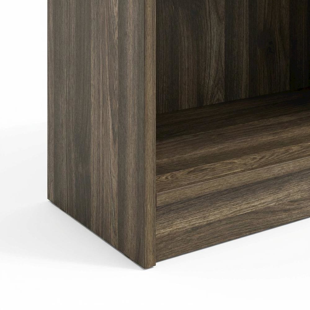 3-Tier Open Shelf Bookcase in Columbia Walnut Wood for Storage