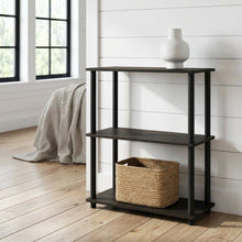 Wooden bookcase with sturdy construction and modern design