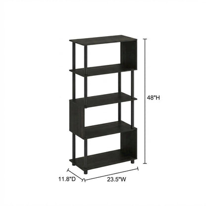 Wooden Bookcase with Open Shelving for Storage and Display
