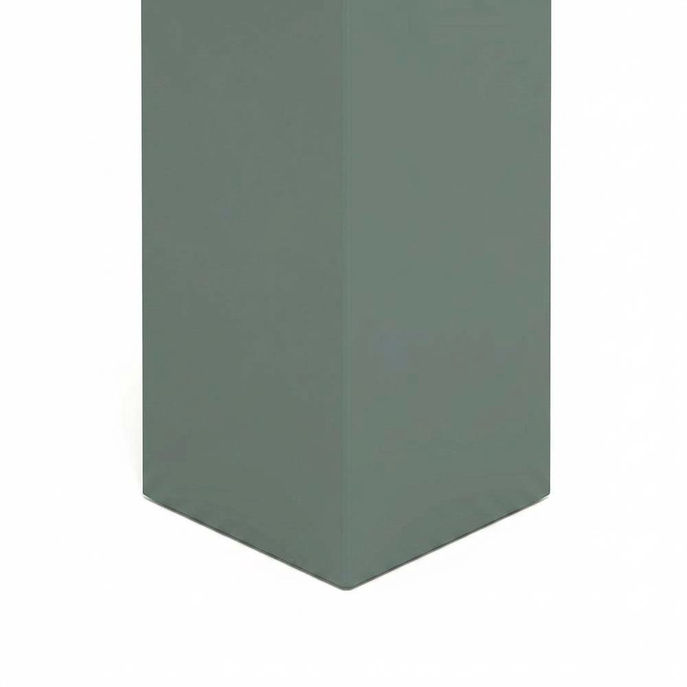 Sage Green Square End Table with Thick Top and Modern Design